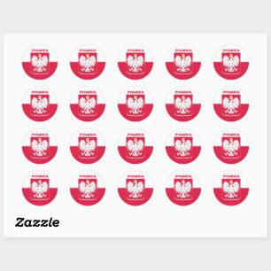 Poland & Polish flag patriots, holiday / sports Classic Round Sticker