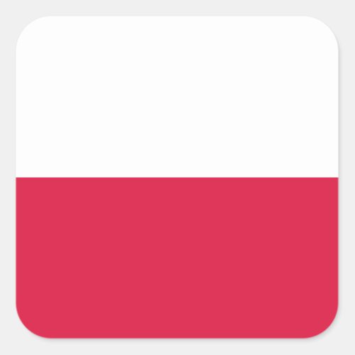 Poland Polish Flag Square Sticker