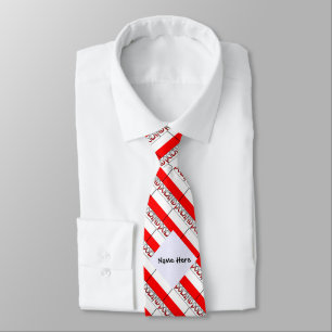 Poland Polish Flag Tiled Black Personalization  Neck Tie