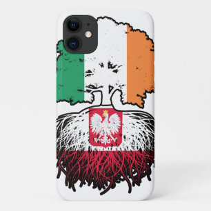 Poland Polish Irish Ireland Tree Roots Flag iPhone 11 Case
