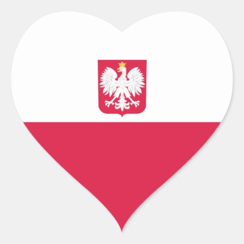 PolandPolishPole Heart Flag Heart Sticker