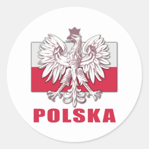 Poland Polska Coat of Arms Classic Round Sticker