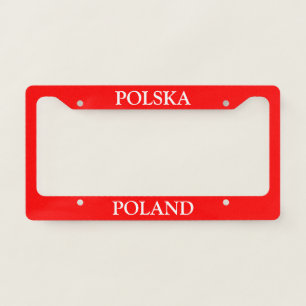 Poland Polska Polish Flag Emblem Patriotic License Plate Frame
