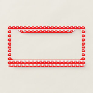 Poland Polska Polish Flag Patriotic Pattern License Plate Frame
