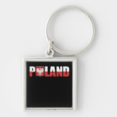 Poland Polska Polish Flag Souvenir Gift Love Keychain