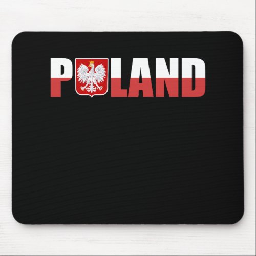 Poland Polska Polish Flag Souvenir Gift Love Mouse Pad
