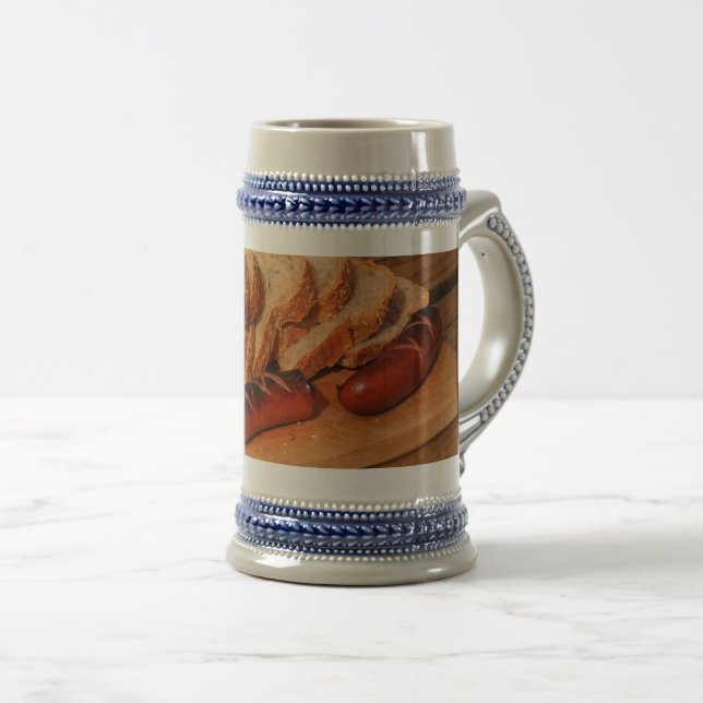 Poland Polska Polish Food Kielbasa Sausage Beer Stein (Front Right)