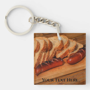 Poland Polska Polish Food Kielbasa Sausage Keychain