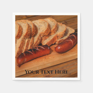 Poland Polska Polish Food Kielbasa Sausage Napkins