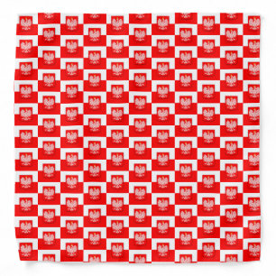 Poland Polska Red White Eagle Polish  Bandana
