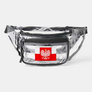Poland Polska Red White Eagle Polish Clear Fanny Pack