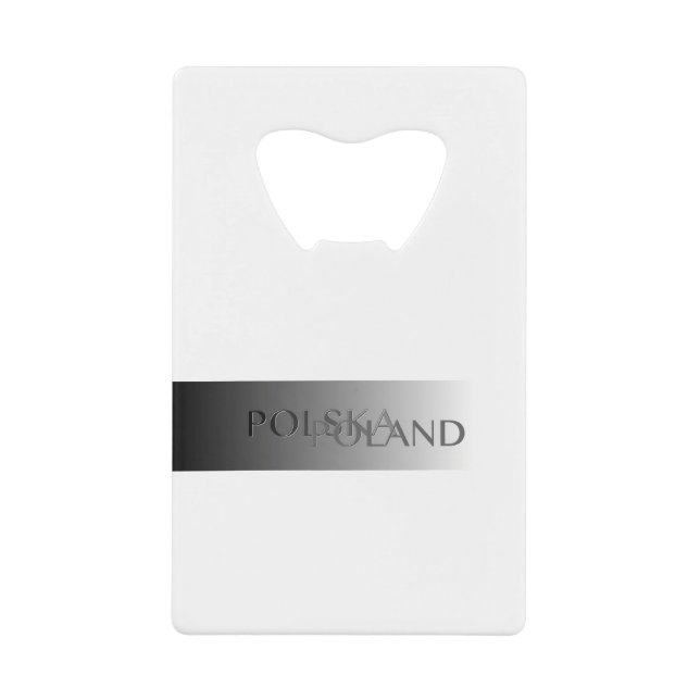 Poland - Polska - Rzeczpospolita Polska HD Credit Card Bottle Opener (Front)