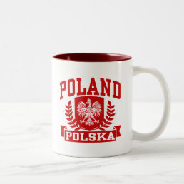 Poland Polska Two-Tone Coffee Mug
