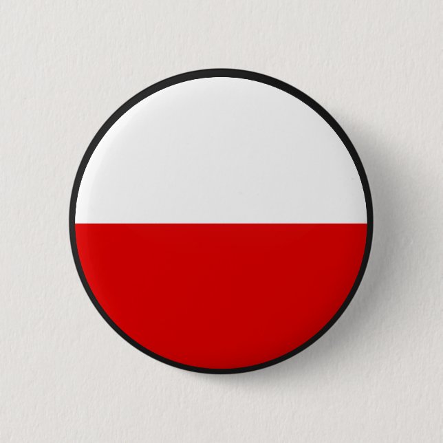 Poland quality Flag Circle Button (Front)