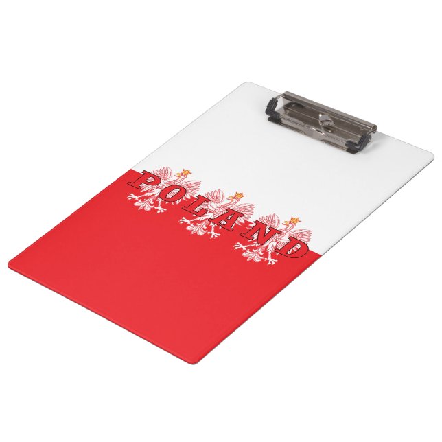 Poland Red Eagles Clipboard (Angled)