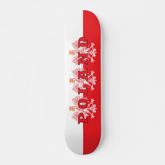 Poland Red Eagles Skateboard (Front)
