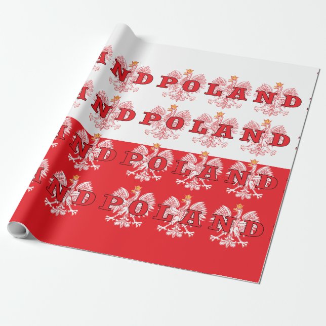 Poland Red Eagles Wrapping Paper (Unrolled)
