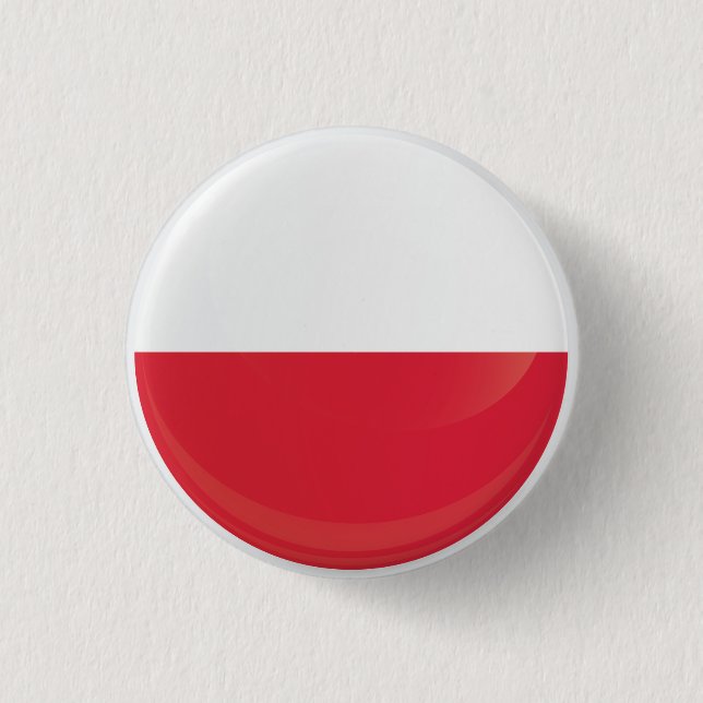 Poland  Round Icon Flag Button (Front)