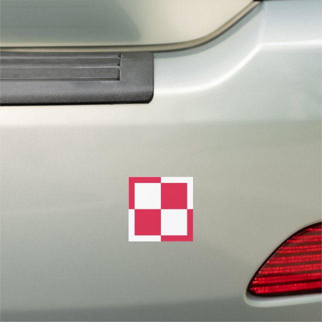 Poland roundel country flag symbol army military a car magnet (In Situ)