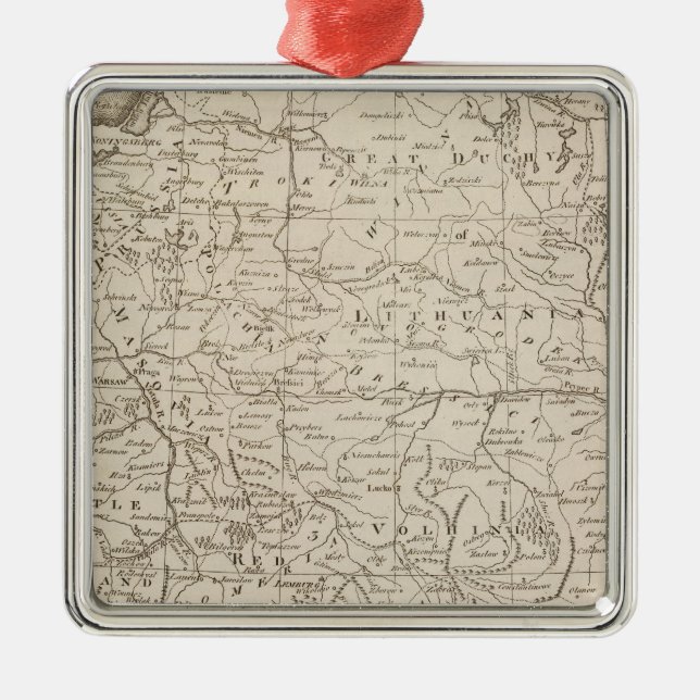 Poland, Shewing the Claims of Russia Metal Ornament (Front)