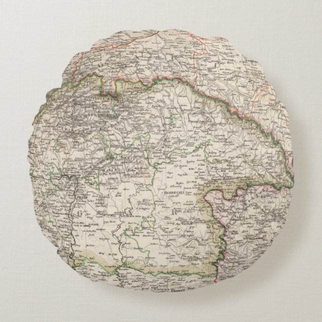Poland, Slovakia Round Pillow (Front)