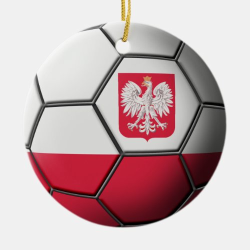 Poland Soccer Ornament