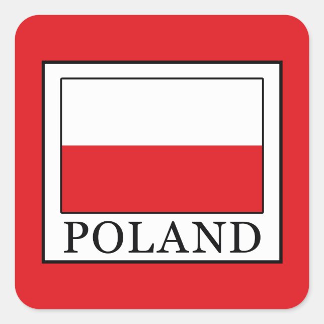 Poland Square Sticker (Front)