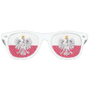 Poland Sunglasses, Party Shades, Polish flag Retro Sunglasses