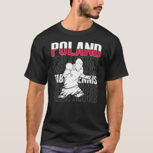 Poland Table Tennis Support Polish Ping Pong Tea T-Shirt
