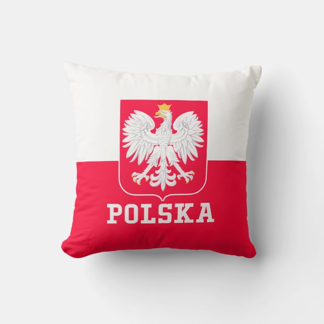 Poland Throw Pillow (Front)
