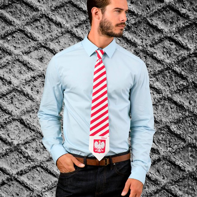 Poland Tie, stripes, business fashion, Polish Flag Neck Tie (Creator Uploaded)