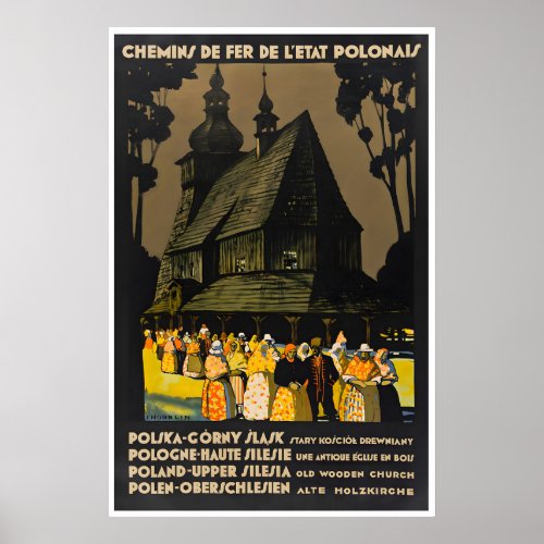 Poland Travel Poster Upper Silesia Print Vintage
