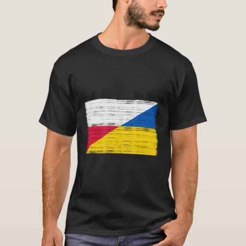 Poland Ukraine Flag Support Friendship Neighbor T_Shirt