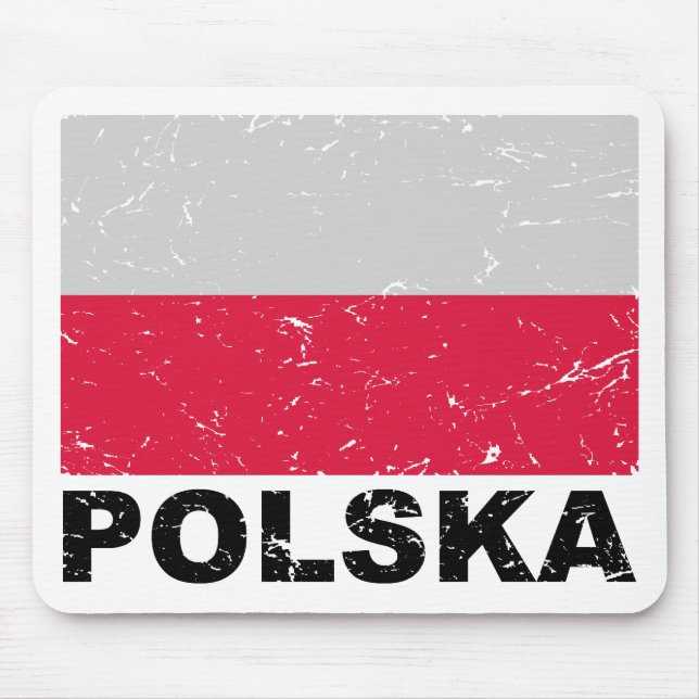 Poland Vintage Flag Mouse Pad (Front)