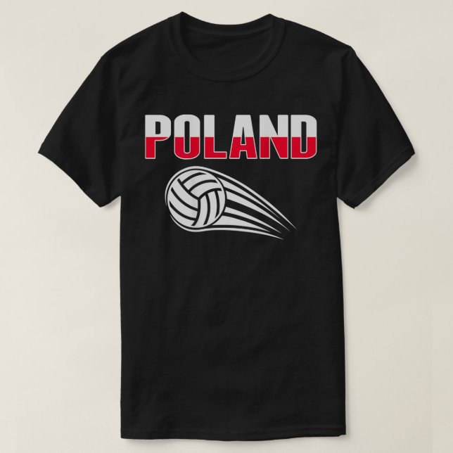 Poland Volleyball Fans Jersey  Polish Flag Sport L T-Shirt (Design Front)