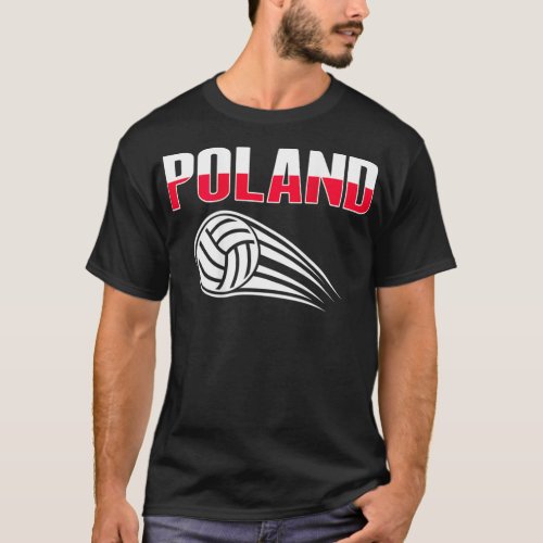 Poland Volleyball Fans Jersey  Polish Flag Sport L T_Shirt