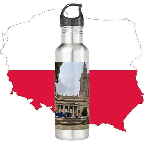 Poland Warsaw Palace of Culture and Science Photo Stainless Steel Water Bottle