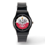 Poland watch, Polish Flag &amp; Eagle, fashion Watch