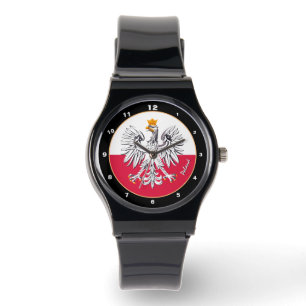 Poland watch, Polish Flag & Eagle, fashion Watch