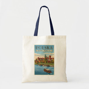 Poland Wawel Royal Castle Illustration Travel Art Tote Bag