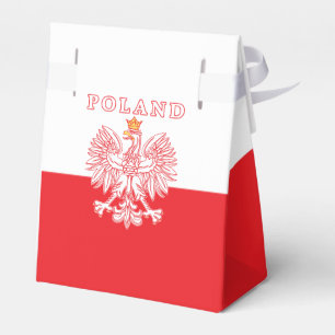 Poland With Red Polish Eagle Favor Boxes