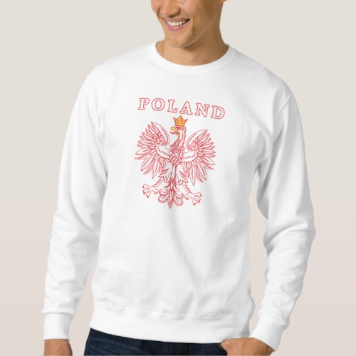 Poland With Red Polish Eagle Sweatshirt