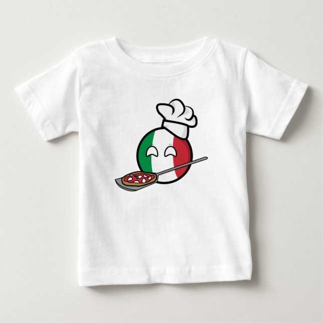Polandball - Italyball making pizza Baby T-Shirt (Front)