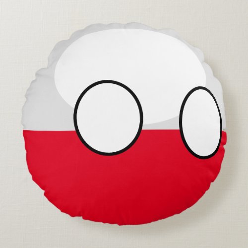 Polandball Round Pillow