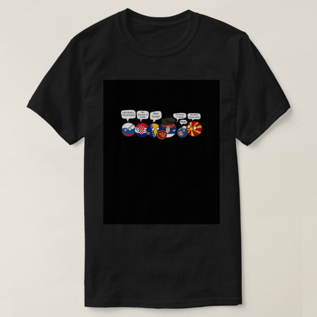 Polandball - Yugoslavia family portrait with dialo T-Shirt (Design Front)
