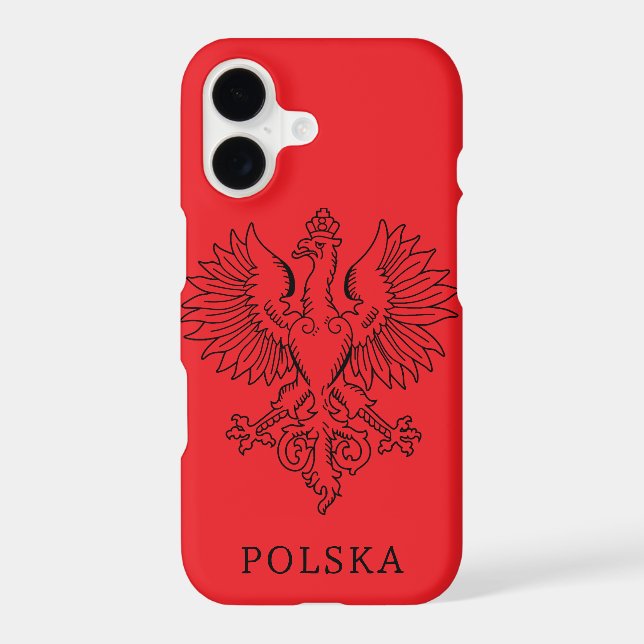 Poland's White Eagle Contemporary State Emblem  iPhone Case (Back)