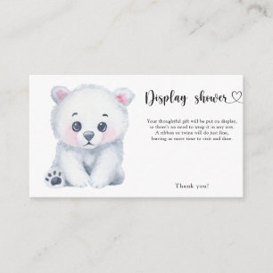 Polar baby bear winter display shower card