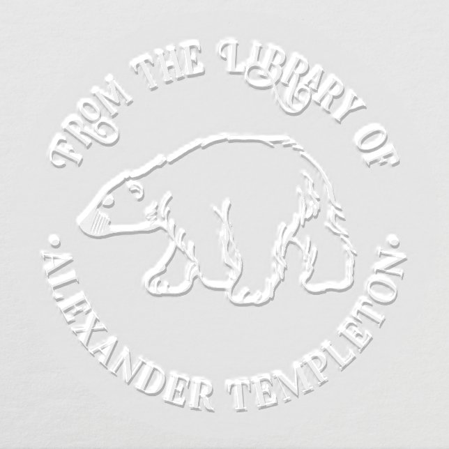 Polar Bear #1 Library Book Name  Embosser (Design)