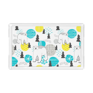 Polar bear acrylic tray