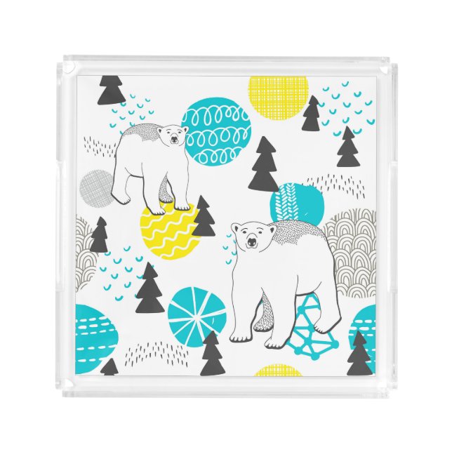 Polar bear acrylic tray (Front)